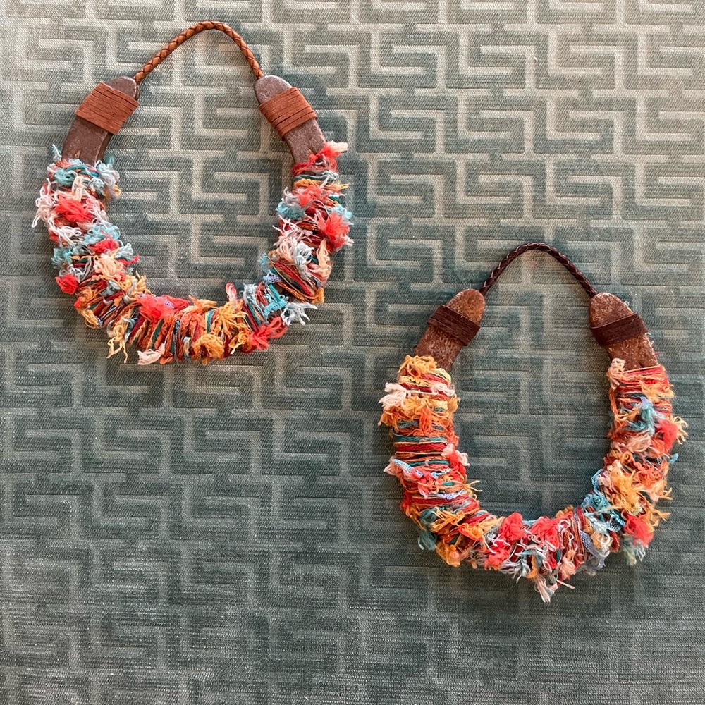 Shabby chic-Good Luck Horse Shoe-hang one above the door or hang as a pair